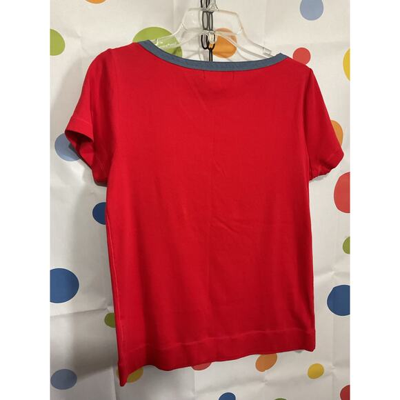 Lauren Ralph Lauren Denim Accent Top Size Large - Picture 11 of 12